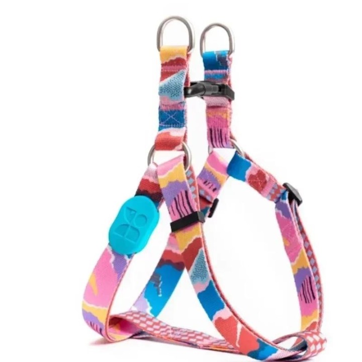 Farbenfrohes Hundegeschirr für bequemes Gehen, leichtes Gehen, verstellbar, leicht zu tragen, breiterer Gürtel, langlebig, or