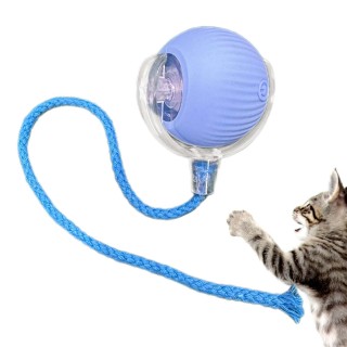 Interaktives Katzenspielzeug Ball Automatischer elektrischer Hund Moving für Erwachsene Kätzchen blau