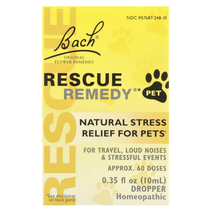 Bach, Original-Blütenheilmittel, Rescue Remedy, natürlicher Stresslöser für Haustiere, Pipette, alkoholfrei, 0,35 fl oz (10 m