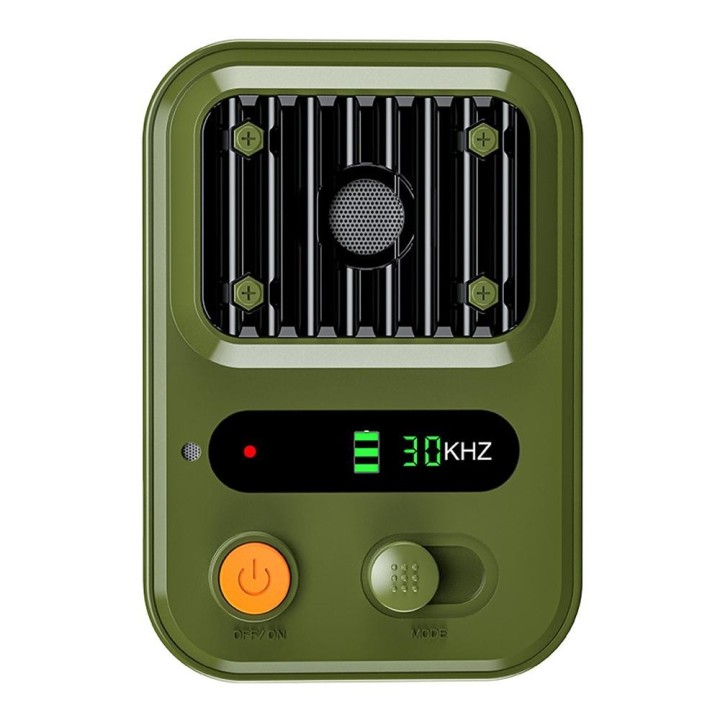 Ultraschall-Hundeabwehrgerät, Hundebell-Abschreckungsgeräte, wasserdicht, wiederaufladbar, tragbar, drei Modi grün