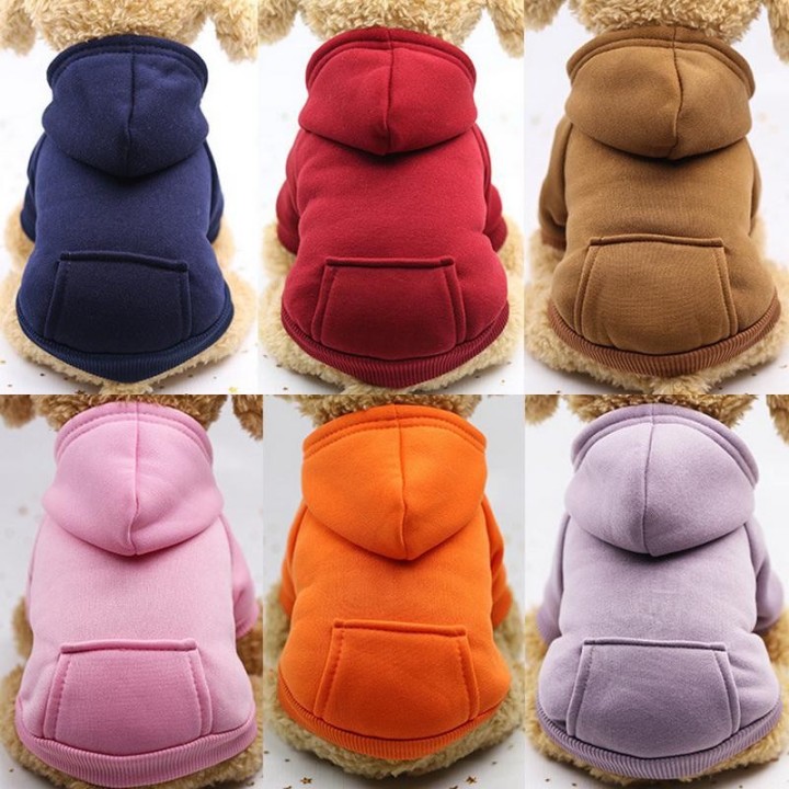 Hund süße Haustier warme Baumwolle Hoodie Jacke Mantel Welpen Winter Kleidung Haustier Kostüm 2XL violett