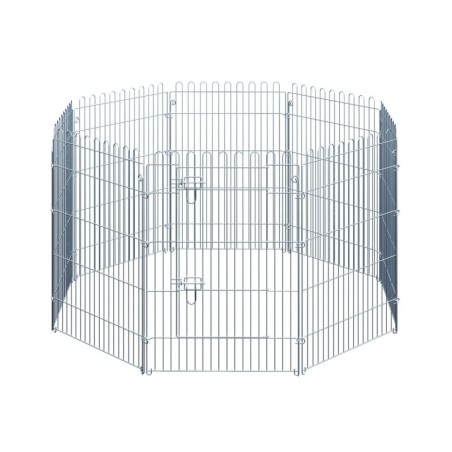 Freilaufgehege Welpenauslauf Welpenzaun Laufstall Welpengitter für Tiere 8-teilig B63 x H91 cm