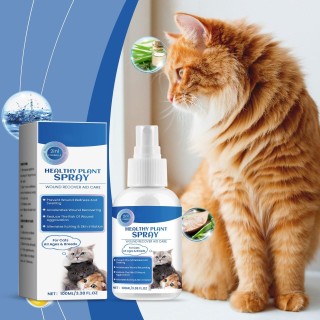 Wundspray für Katzen, Reinigung, Wartung, Genesung, Hautpflegespray für Haustiere, 100 ml One Size