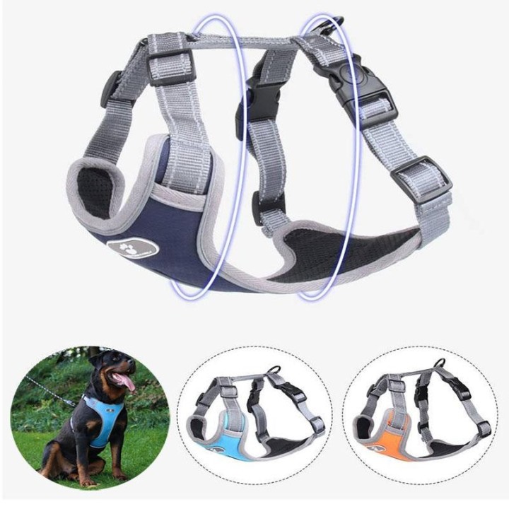 Hundegeschirr-Leinen-Set, reflektierendes verstellbares Hundehalsband, Hundeleine, kleine und mittelgroße Hunde, Zubehör für