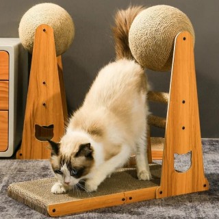 Katze Kratzen Ball Holz Ständer Haustier Möbel Sisal Seil Ball Spielzeug Kätzchen Klettern Scratcher Schleifen Pfoten Schaber