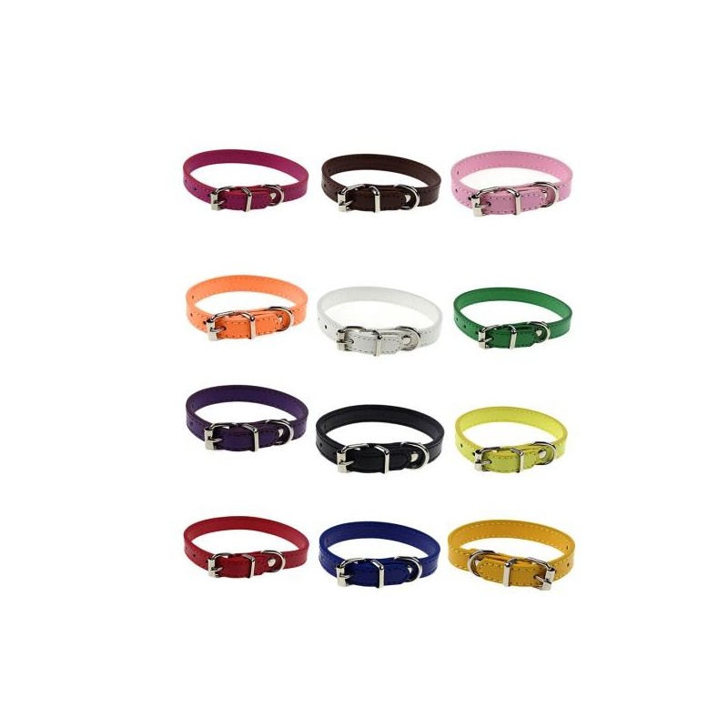 Halsband für Haustiere mit Schnalle in reiner Farbe S weiß