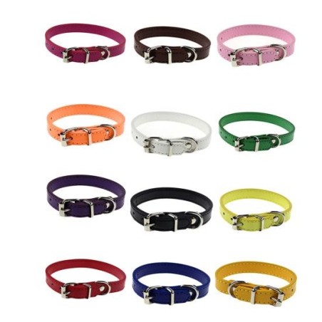 Halsband für Haustiere mit Schnalle in reiner Farbe S weiß