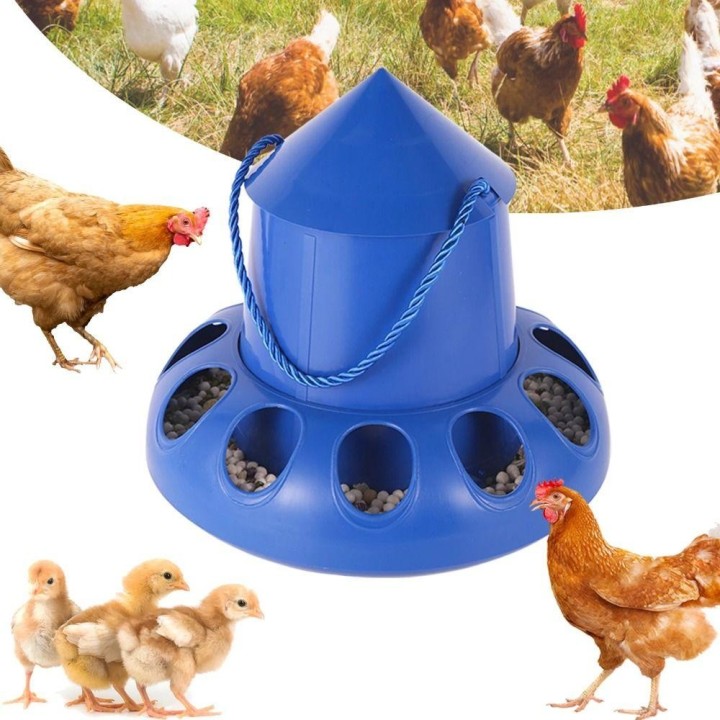 Trog Form Huhn Feeder Automatische Vogel Fütterung Eimer Taube Feeder Gänse 11 Holes