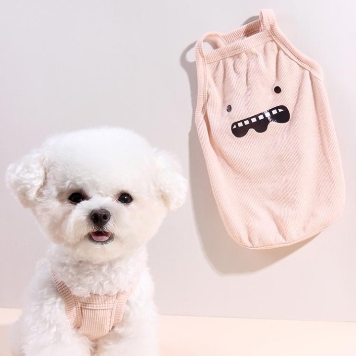 Süße Haustier Sling Teddy Bichon Hundekleidung Frühling Sommer ärmellos kleine Hund Katze dünne T Weste Yorkshire Schnauzer M