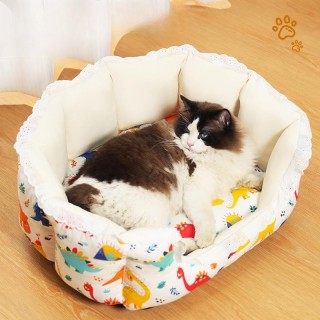 Cartoon-Spitzennest, süßes Haustier-Hundenest und Katzennest, geeignet für alle Jahreszeiten, bequem und resistent gegen Krat