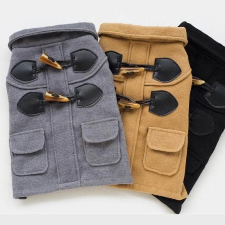 Haustier Herbst Winter Wollmantel Haustierkleidung Hundemantel Hundewindjacke Niedlicher ausgehender Mantelhundpullover für k