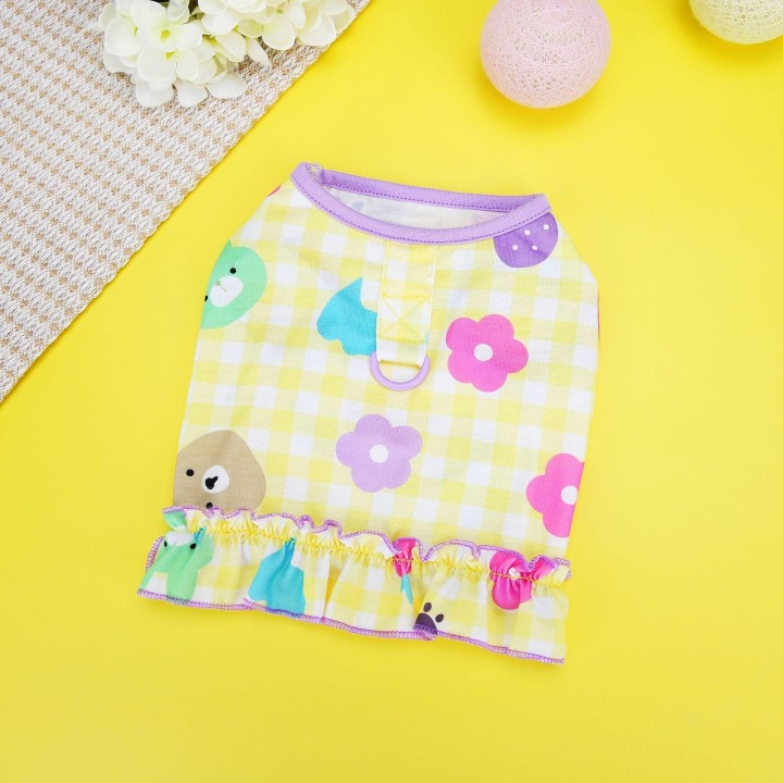 Bequemer karierter süßer Brustgurt, Traktion, schöner Haustierhund, praktischer Teddybär, Schnauzer, Süßigkeiten-Brustgurt oh