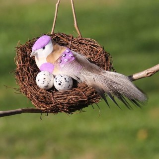 Künstliche Vögel Nest Rattan Weben Langlebig Vögel Ei Haus Garten Dekoration Haustier Vogel Käfig Liefert