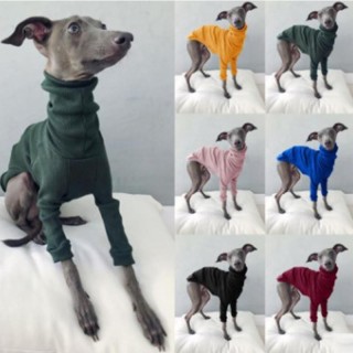 Hochgeschlossener Thread Zweibeiniger Haustier-Hundekleidungs-Windhund-Whippet-Jacken-Mantel-Stretch-Rollkragen-Haustier-Pyja