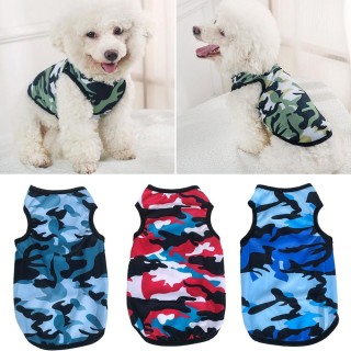 2023 neue Stil Hund Kleidung Camouflage Weste Für Kleine Hunde Pet Welpen T Hemd Komfortable Haustier Kleidung Pet Liefert Fr