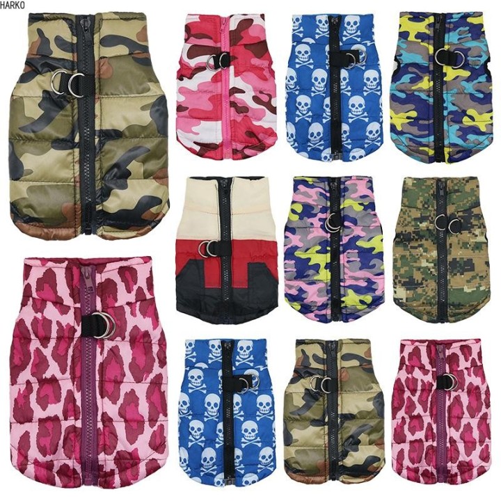 Haustierkleidung Winter Hundekleidung Hundejacke Weste Bunte wasserdichte warme Hundekleidung für kleine Hunde Welpen Gatos X