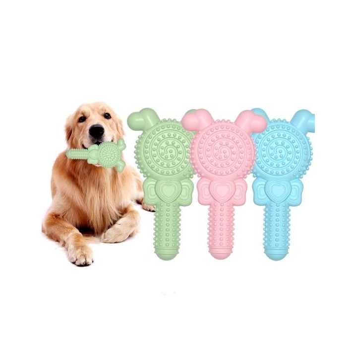 Kauspielzeug für zahnende Hunde, Zahnpflege, Linderung von Angstzuständen, gesunde Kaugewohnheiten, beißresistenter Hund rosa
