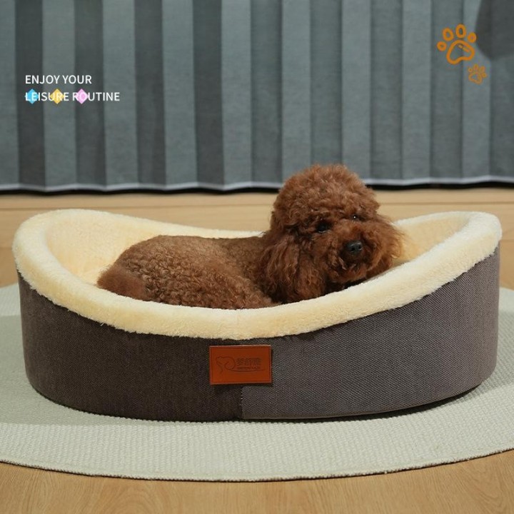 Offene Katzenhütte, reichhaltiges Barrenbecken, spezielle Schlafmatte für Haustiere, warme und verdickte Haustierhütte, für a