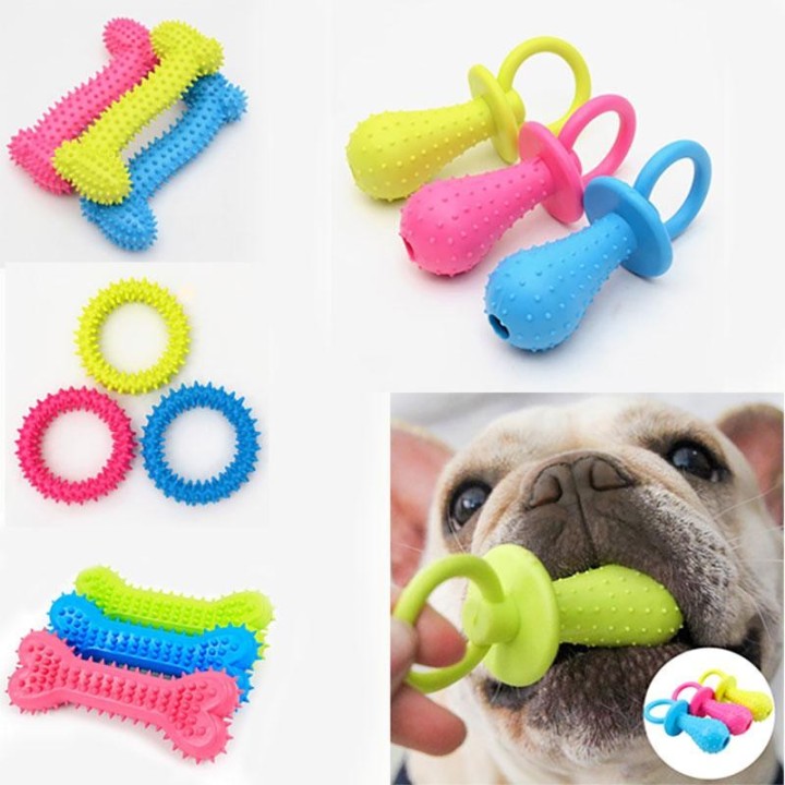 Hundespielzeug, Kauspielzeug für Haustiere, weiches Gummi, beißfest, Knochenform, Zähneknirschen, Kauspielzeug für kleine Hun