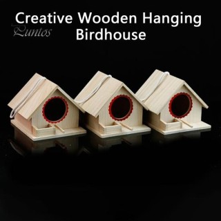 Einzigartige, einfache Installation, glatte Kanten, Vogelnest, kreative hölzerne hängende Vogelhaus-Gartendekoration L