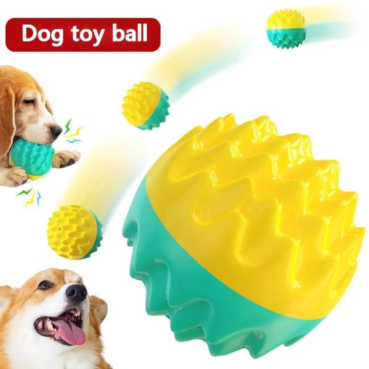 1 STÜCKE Haustier Spielzeug Ball Katze Hund Kauen Schleifen Zähne Saubere Zähne Konvexen Punkt Biss Widerstand Elastische Tou