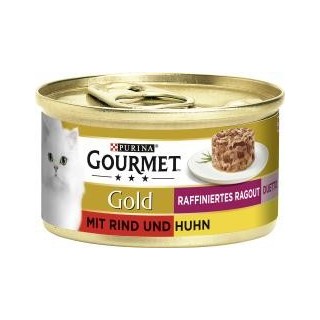 Purina Gourmet Gold raffiniertes Ragout Duett mit Rind und Huhn