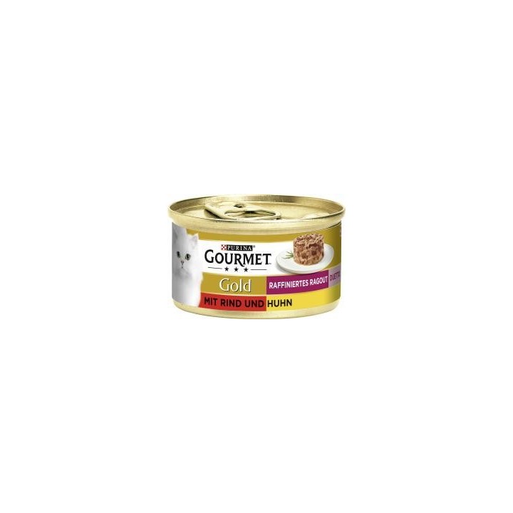 Purina Gourmet Gold raffiniertes Ragout Duett mit Rind und Huhn