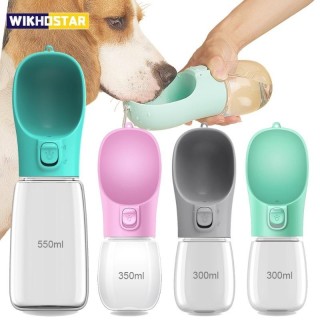 Hundewasserflasche für Hunde und Katzen, Wasser-Futternäpfe, für Reisen im Freien, auslaufsicher, Trinkbehälter für Welpen, M