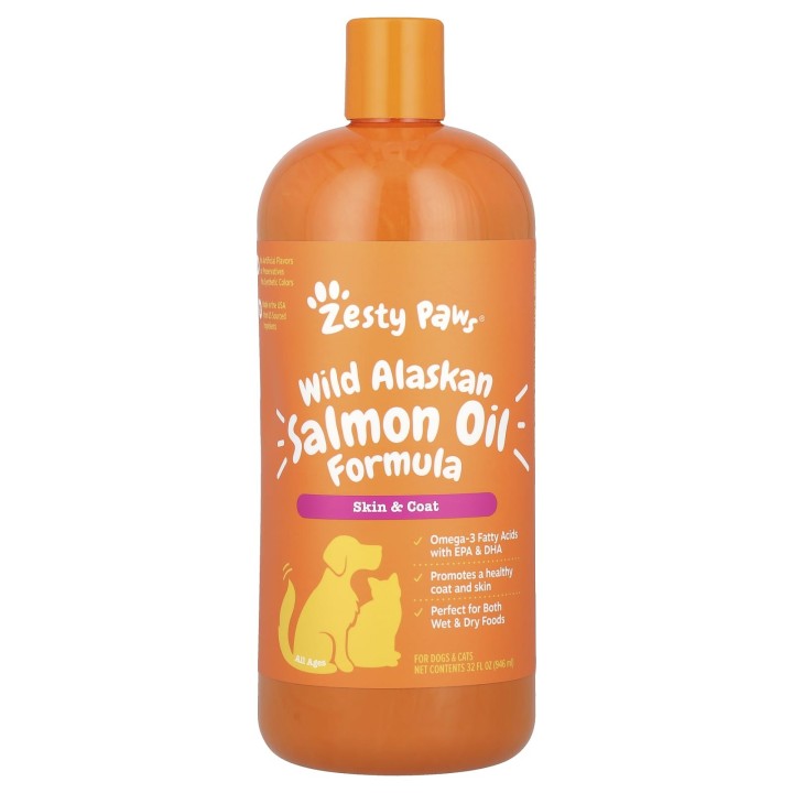 Zesty Paws, Wildlachsöl-Formel aus Alaska, für Hunde und Katzen aller Altersgruppen, 32 fl oz (946 ml)