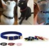 Einstellbare Katze Halsbänder beflockt Tuch Pet Supplies süße Kätzchen Halskette Katze Hund Red-No Bell