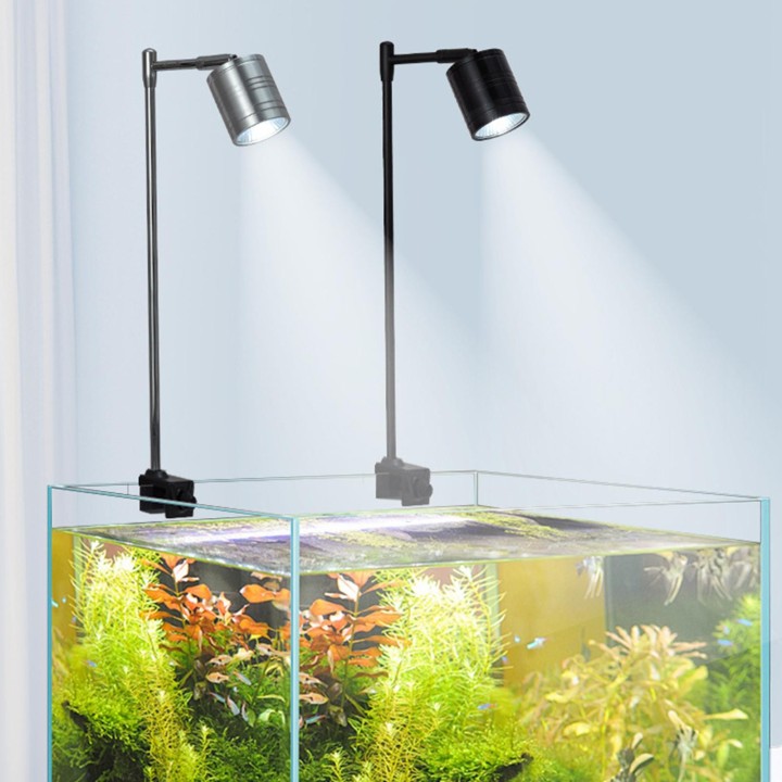 LED-Licht für Aquarien, 7 W/10 W, LED für kleine Aquarien, zum Anklipsen, Licht für Aquarien mit Clip, einstellbare Lichtfarb