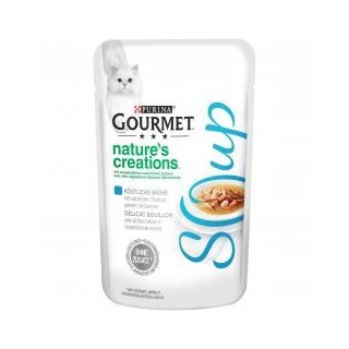 Purina Gourmet nature´s creation Köstliche Brühe mit natürlichem Thunfisch garniert mit Garnelen
