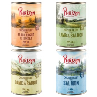 Purizon Original Adult 6 x 400 g - Mixpaket: 4 Sorten
