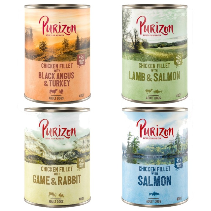 Purizon Original Adult 6 x 400 g - Mixpaket: 4 Sorten