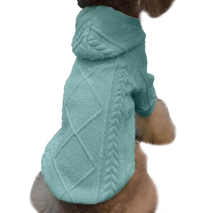 Haustier-Pullover, helle Farbe, für Haustiere, Welpen, Katzen, warmer Kapuzenmantel, Outfit, Hunde-Sweatshirt, langlebig XL r