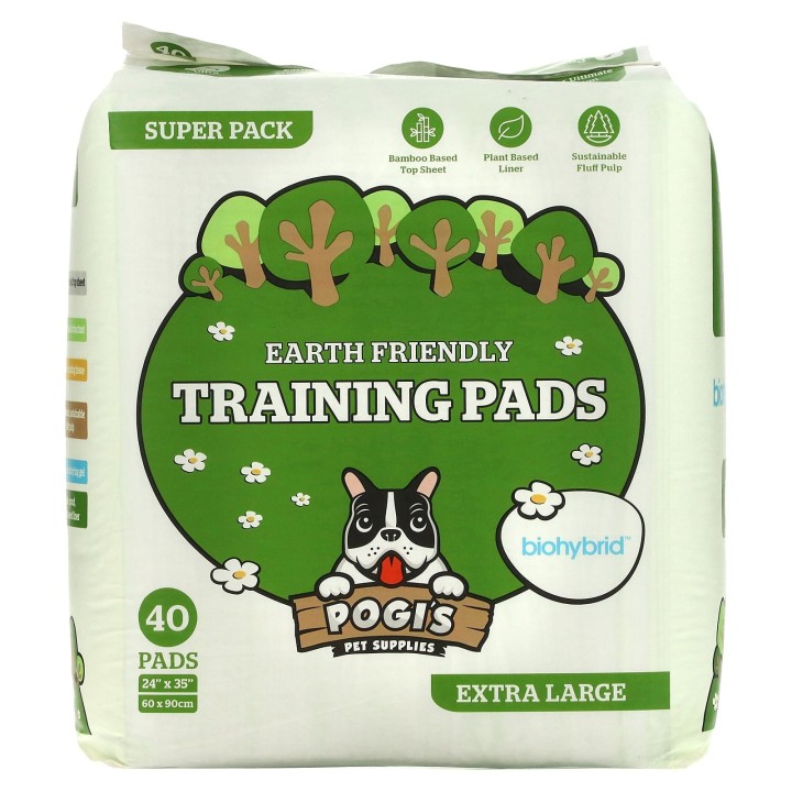 Pogi's Pet Supplies, Umweltfreundliche Trainingspads, Extragroß, 40 Pads