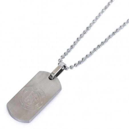 Chelsea FC Matte Hundemarke und Kette One Size silber