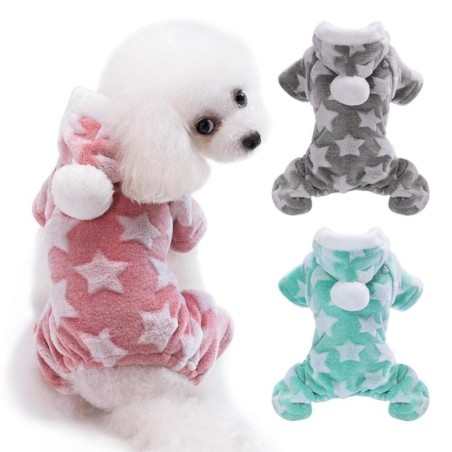 Winter Warm Soft Star Haustier Hund Welpen Kleidung Kleidung Mantel Jacke Pullover Bekleidung S