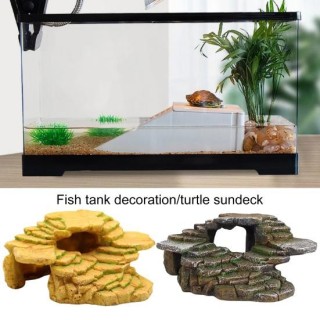 Aquarium-Terrasse, verschleißfest, unzerbrechlich, lichtecht, schadstofffrei, Sonnenuntergangsleiter, Schildkröte, Klettertre