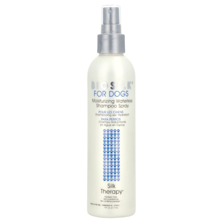 Biosilk, Silk Therapy, feuchtigkeitsspendendes wasserloses Shampoo-Spray für Hunde, 237 ml (237 ml)
