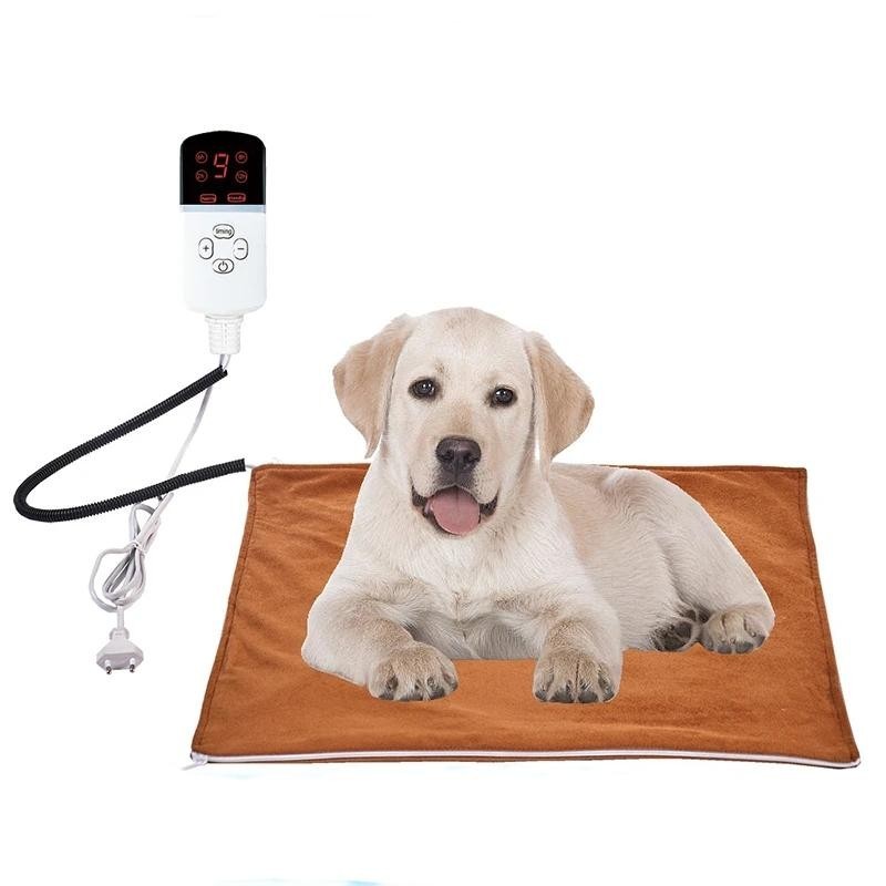 Beheizte Matte für Haustiere, temperaturverstellbar, Heizkissen für Hunde, wasserdicht, elektrisches Heizkissen, 3,9 Gänge, T