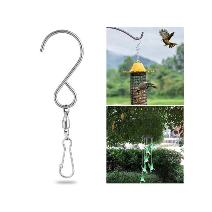 37484 Stück S-förmige hängende Drehhaken mit Clip, große Tragkraft, robuster Traumfänger-Windspinner 2pcs