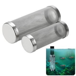 Garnelennetz S/L Größe Aquariumzubehör Edelstahlfilter Zulauf Einlass Schutz Spezialgarnelen Zylinderfilter S