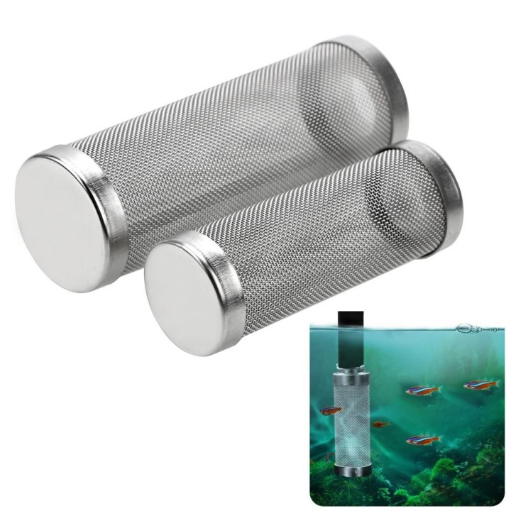 Garnelennetz S/L Größe Aquariumzubehör Edelstahlfilter Zulauf Einlass Schutz Spezialgarnelen Zylinderfilter S