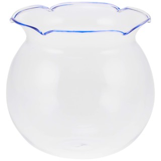 Süßes handgemachtes Goldfischglas aus Glas 90mm blau CN187