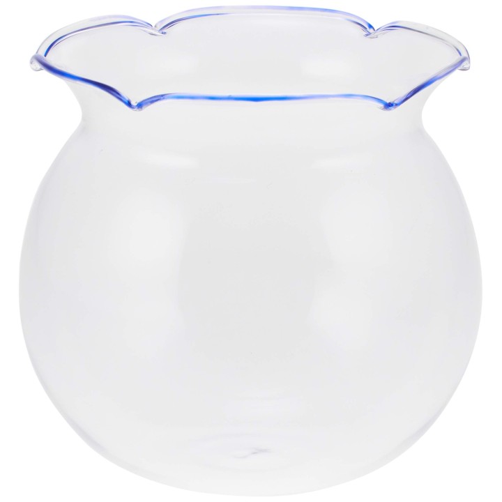 Süßes handgemachtes Goldfischglas aus Glas 90mm blau CN187