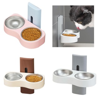 An der Wand montierter Katzennapf, Futternapf für Haustiere mit großer Kapazität, Futter- und Trinknapf für Katzen, Futternap