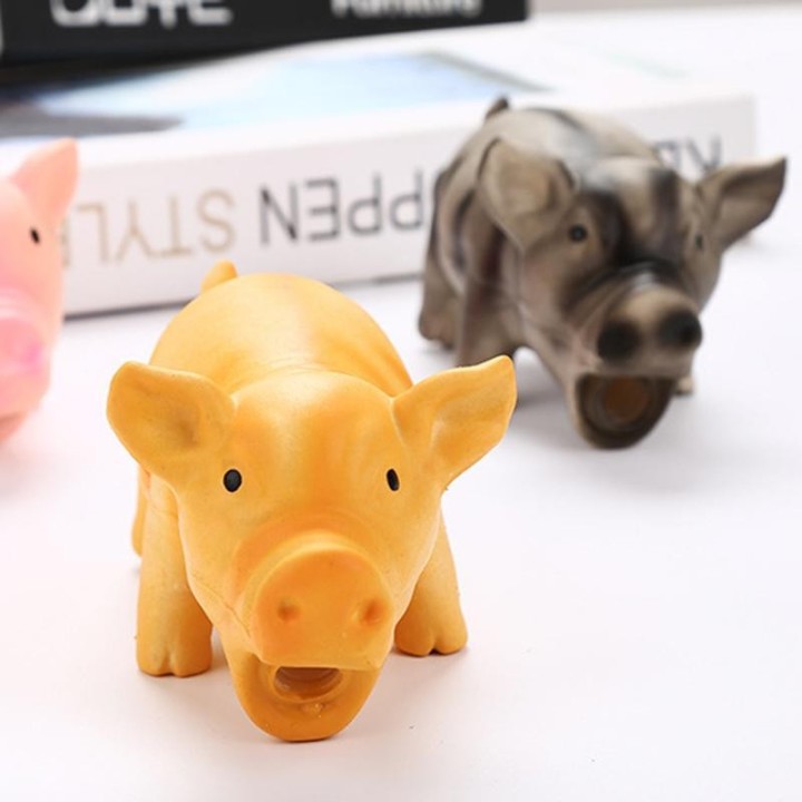 Haustierspielzeug, Entlüftungsschwein, Hundepressen, lustiges schreiendes Latexschweinspielzeug, Katzen-/Hundetraining, inter