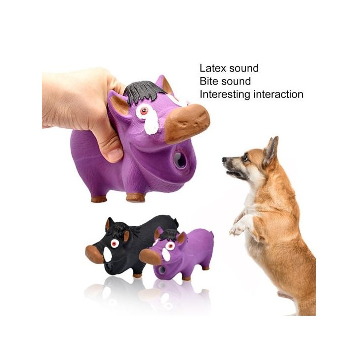 Hunde-Kauspielzeug, gute Zähigkeit, kreativ, bissfest, mit Soundeffekt, Schweineform, Haustier-Hunde-Sound-Spielzeug, Heimtie