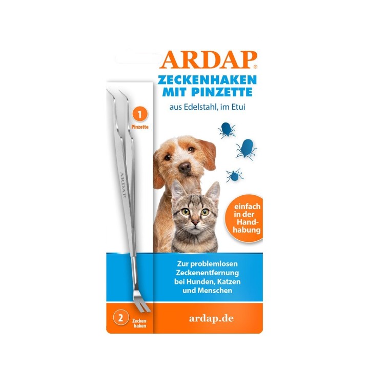 ARDAP 2-in-1 Zeckenhaken Edelstahl